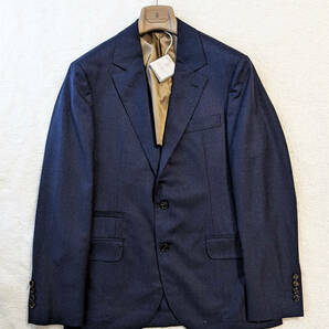 21AW Brunello Cucinelli ウール スーツ 48 ネイビー / 2021AW ブルネロクチネリ セットアップ ジャケット パンツの画像3