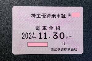 送料無料　★☆西武鉄道株主優待乗車証電車全線定期券タイプ☆★　女性名