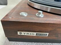 ☆ 昭和レトロ TRIO ターンテーブル KP-F515 トリオ BELT DRIVE TURNTABLE レコードプレーヤー 通電OK ☆_画像6