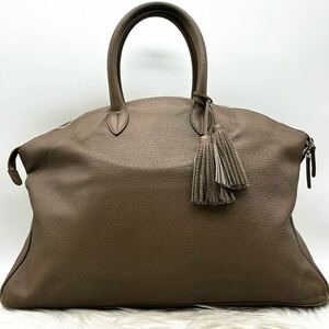* masterpiece hard-to-find goods *a car teACATE men's * tote bag business bag * beige group leather high capacity A4 storage possibility tassel commuting 