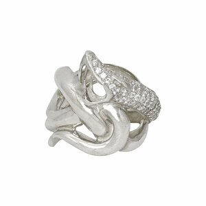 [C00003] silver ring ring . Sune -k men's lady's accessory zirconia 23 number 