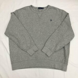 G-071 POLO RALPH LAUREN XXL トップス アウトレット メンズ グレー パーカー 長袖 コットン 大きいサイズ 冬物[中古品]