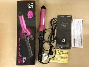 GE176「ヴィダル サスーン VIDAL SASSOON ヘアアイロン ピンク シリーズ カール 32mm VSI-3208/PJ MAX180℃」【中古品】