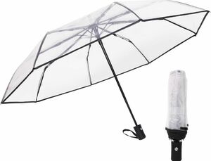折りたたみ傘 梅雨対策 ワンタッチ 自動開閉 軽量 超撥水 耐強風 速乾 長持ち 透明傘 エモい ビニール傘