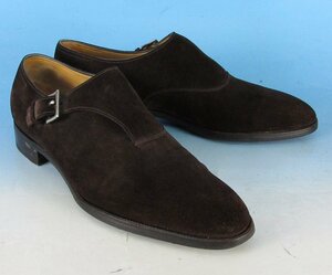 FF15922 JOHN LOBB ジョンロブ JERMYN II ジャーミン2 スエード モンクストラップ シューズ 7 1/2 D