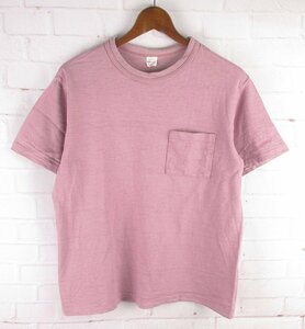 ST10281 WAREHOUSE ウエアハウス ポケット付き Tシャツ MEIDUM ピンク系（クリックポスト可）