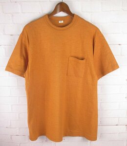ST10676 WAREHOUSE ウエアハウス ポケット付き Tシャツ X-LARGE 美品 オレンジ系（クリックポスト可）
