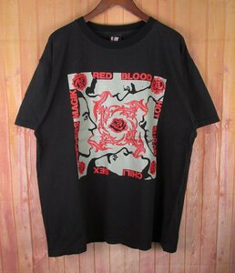 ST10566 90s レッド ホット チリペッパーズ Blood Sugar Sex Magik Tシャツ GIANT USA製 ロックT ブラック L（クリックポスト可）