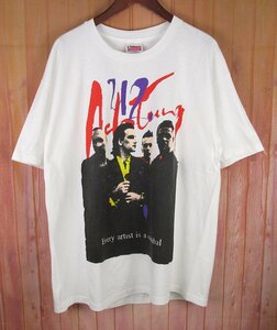 ST10685 90s U2 ZOO TV ツアー Tシャツ HANES USA製 ロックT ホワイト XL（46-48）（クリックポスト可）