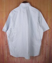 SH4194 INDIVIDUALIZED SHIRTS インディビジュアライズドシャツ ストライプ 半袖 ボタンダウンシャツ ブルー系 L 美品_画像2