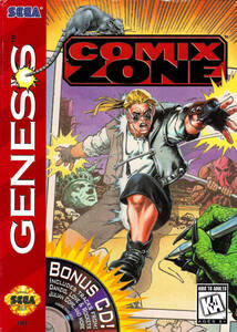  free shipping North America version overseas edition Mega Drive comics Zone GENESIS Comix Zone GENESIS 