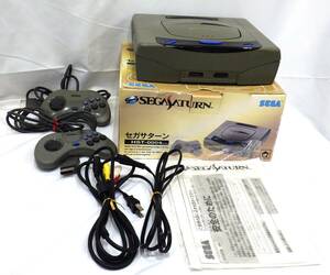 【#10488】　SEGA　ゲーム機　SEGASATURN セガサターン　HST-0004　グレー　本体　中古　通電確認済み　動作未確認　1996年購入