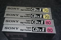 NEW SONY CASSETTE TAPE CDix II 70 × 2 + CDix II 80 × 2 = 4 TYPE-II HIGH POSITION ソニーカセットテープ 貴重な新品未開封未使用品_画像3