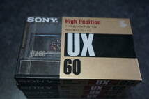 NEW SONY CASSETTE TAPE UX60 × 4本 HIGH POSITION TYPE-II ソニーカセットテープ ハイポジション 貴重な新品未開封未使用品_画像7