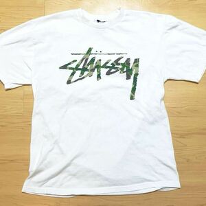 STUSSY APE ステューシー　エイプ　Tシャツ M 白　ホワイト　迷彩　半袖　春　夏　秋　メンズ　