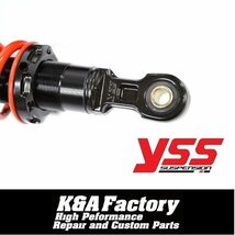 ［無段階プリロード調整付］YSSリアショック/サスペンション 340mm ブラック/レッド DTGプラス カブ50/70/90/110 モンキー ゴリラ ダックス_画像3