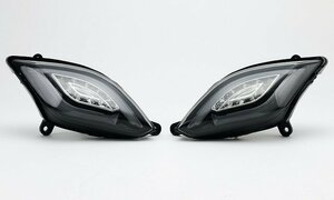 デイライト ホワイト LED フラッシャーセット　ライトスモークレンズ フロントウインカーセット シグナスX3型 SE44J/1YP SE465