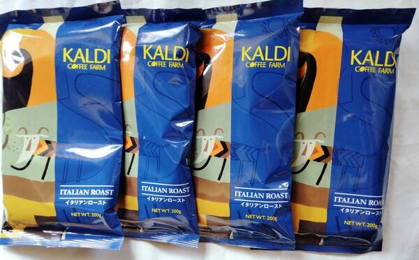 KALDI カルディ コーヒー珈琲　イタリアンロースト　200g×4袋　中挽き