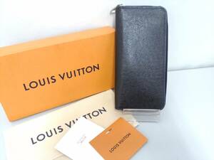 LOUIS VUITTON ルイヴィトン タイガライン ジッピーウォレット ヴェルティカル M30569 長財布/ノワール/保存袋 箱付き/01YZ042802