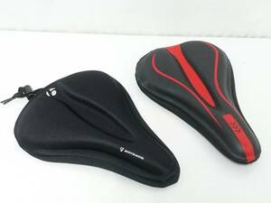 【美品】BONTRAGER ボントレガー ほか サドルカバー 2点セット/ロードバイク/自転車/ブラック/LYX63-6