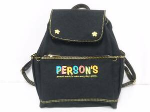 [ beautiful goods ]PERSON'S Person's Day Pack / rucksack / backpack / cotton canvas / black / approximately 32×27×14cm/LYX65-8