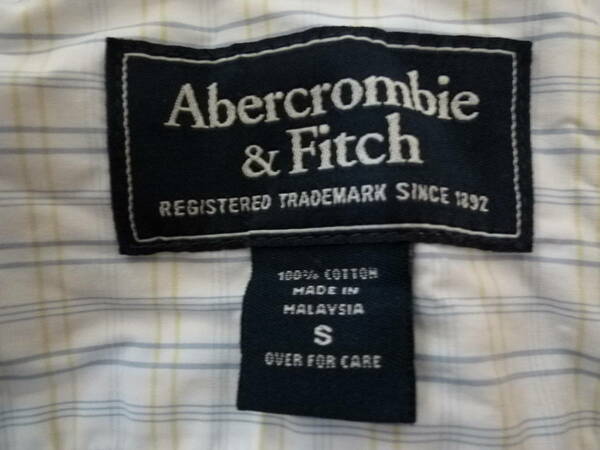 ☆[美品]abercrombie＆fitch アバクロ ビンテージ 長袖 シャーリングシャツ（S）