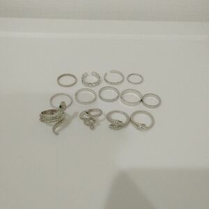 指輪 リング アクセサリー シルバーシンプル ringヘビ チェーン デザイン