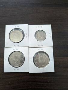 [おまとめ] 100円記念硬貨×4枚 /EXPO70 大阪/札幌オリンピック/御在位50年 五十年/EXPO75 沖縄/百円 貨幣 コインホルダー同梱可1084