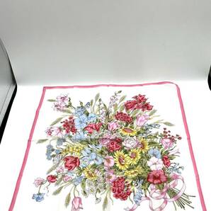 PG BY PAOLO GUCCI パオロ グッチ　ハンカチ　スカーフ　フラワー　花　プリント　コットン　44×44