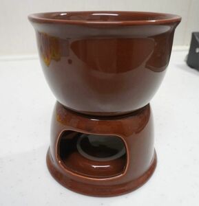 チョコフォンデュセット 陶器 フォンデュポット