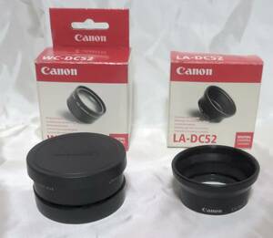  Canon wide conversion lens WC-DC52 + lens adaptor LA-DC52