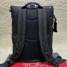 1円 極美品 TUMI トゥミ メンズ ビジネス リュック ALPHA BRAVO ロンドン ロールトップ バックパック バリスティックナイロン 黒 大容量_画像4