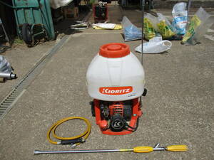 KIORITZ 共立 SHRE15B 背負動力噴霧器 2サイクル　15㍑ 消毒 防除 除草剤散布 実働品　スーパージェットノズル1型