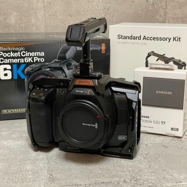 【美品】BMPCC6Kpro Blackmagic Pocket Cinema Camera 6K Pro ケージ　ssd セット
