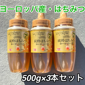 161【ヨーロッパ産 純粋はちみつ 500ｇ× 3本 セット】 純粋 蜂蜜