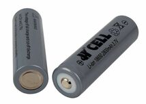 18650 高容量 通常タイプ リチウム充電式電池 3.7V 2800mAh 2本セット 各専用電子機器に 90日間保証付き 送料無料_画像2