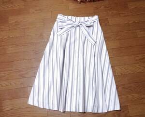 オンワード樫山♪【anysis】白リボンスカート1★S★新品♪