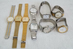 F735 全てSEIKO/セイコー メンズ 腕時計 9点セット クォーツ アクセサリー 大量 まとめて おまとめ まとめ売り ジャンク品