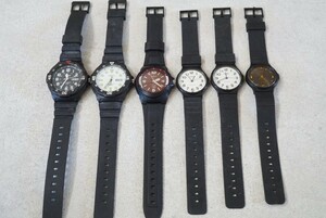 F834 CASIO/カシオ クォーツ メンズ レディース 腕時計 6点セット アクセサリー 大量 まとめて おまとめ まとめ売り 不動品