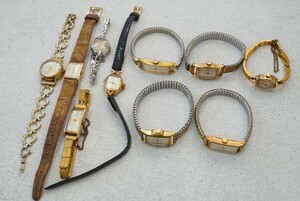 F909 SEIKO/CITIZEN и т.п. механический завод женский Vintage наручные часы 10 пункт аксессуары античный много совместно . суммировать утиль 