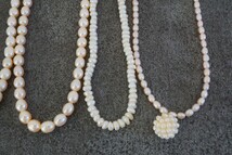 B1158 本真珠 淡水パール ネックレス ヴィンテージ アクセサリー 大量 セット まとめて おまとめ まとめ売り ペンダント 装飾品_画像4