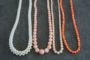 B1188ps.@.. necklace Vintage accessory large amount set together . summarize set sale pendant coral coral SILVER contains 