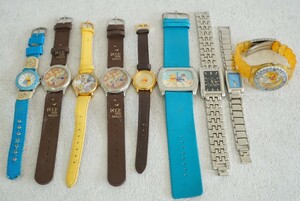 F1386 DISNEY/ディズニー くまのプーさん Winnie the Pooh 腕時計 9点 クォーツ アクセサリー 大量 まとめて おまとめ まとめ売り 不動品