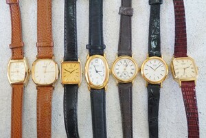 F1462 全てSEIKO/セイコー ゴールドカラー 腕時計 7点セット アクセサリー レディース 大量 まとめて おまとめ まとめ売り 不動品