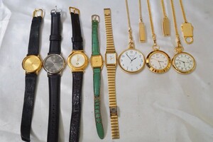 F36 記念品 SEIKOなど 腕時計 懐中時計 8点セット クォーツ アクセサリー メンズ レディース 大量 まとめて おまとめ まとめ売り 不動品
