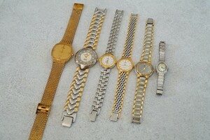 F12 CYMA/ Cima wristwatch 6 point set brand accessory quartz men's lady's large amount together . summarize set sale junk 