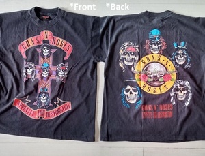 ★［ XL ］「 Guns N' Roses ガンズアンドローゼズ Appetite for Destruction バンド ビンテージスタイル プリントTシャツ (*BIO) 」新品