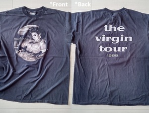 ★［ XL ］「 madonna the virgin tour 1985 マドンナ ビンテージスタイル プリントTシャツ (*BIO) 」新品