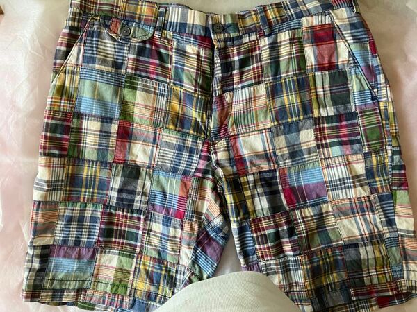 ポロラルフローレンcrazy madras Bermuda shorts & crazy madras hantingcapセット