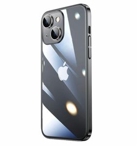 iPhone 14Plus クリア メッキ ハードケース ワンピースカメラ保護